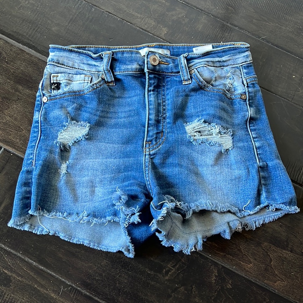 KanCan High Waisted Denim Shorts - Size Medium